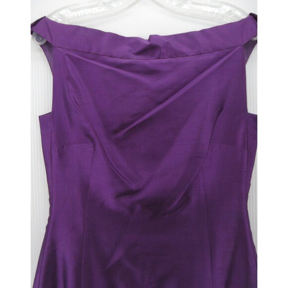 Max Mara Dress 8 Silk Sheath Cocktail Party Elegant Off Shoulder - Picture 2 of 8